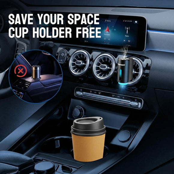 Car Air Freshener Three Adjustable Modes Intelligent Car Aroma Diffuser Rechargeable Car Aroma Diffuser Black