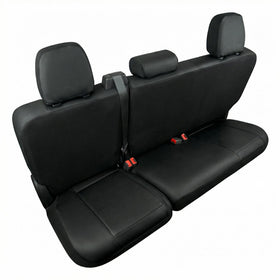 Bench Seat Cover Fits All Full-Size Silverado F-150 Ram Sierra Titan Tundra Pickup Trucks; Folding Bench or Standard Bench Seats; Premium Faux Leather Black (1370036LT)