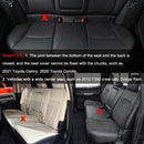 Luxury PU Leather Rear Car Seat Cover Adjustable Length (49-55) Back Seat Protector Fits 90% Vehicles (Sedan SUV Truck) for Seat Bottom Only Triangle Quilting Design Black-2