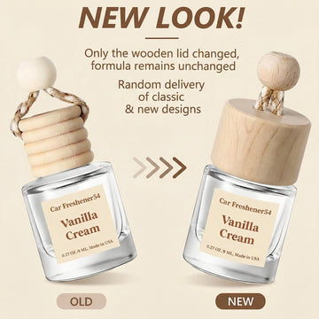 Car Air Freshener Diffuser 2 Pack Hanging Air Freshener Diffuser - Vanilla Cream Fragrance Oil Air D iffuser for Car 45+ days Long Lasting Fragrance Made in USA C ar Air Fresheners (V54) - 0