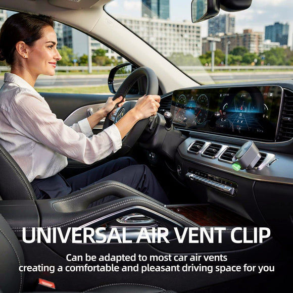 Smart Car Air Freshener Diffuser - Rechargeable Car Diffuser with 3 Modes Ultrasonic Aroma Diffuser with 4 Essential Oils Long-Lasting Freshener for Women and Men