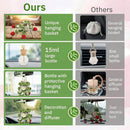 Crochet Car Air Freshener 15ml Empty Refillable Oil Diffuser Bottle with Hanging Crochet Strawberry Plant for Car Rearview Mirror Air Freshener Diffuser for Home and Office Decor-6