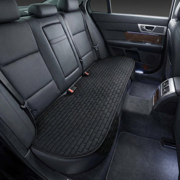Black Back Seat Cover Rear Car Seat Cover for Cars Truck SUV Seat Covers with Storage Pocket Bottom Auto Seat Cushion Pad Mat for Most Vehicles-Black 1 Pcs