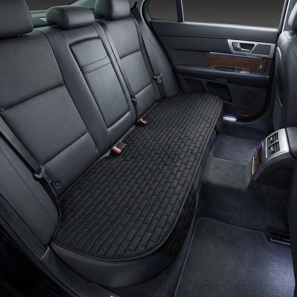 Black Back Seat Cover Rear Car Seat Cover for Cars Truck SUV Seat Covers with Storage Pocket Bottom Auto Seat Cushion Pad Mat for Most Vehicles-Black 1 Pcs