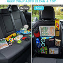 Car Organizer Back Seat with 9 Storage Pockets & 10 Tablet Holder 1Pack Seat Back Cover for Kids Toddlers Kick Mats Protector Keep Cars Vehicles Organized & Tidy Travel Accessories-3