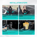 Car Cup Holder Expander Adapter (Adjustable)  All Purpose Cup Holder Expander for Car with Rubber Fits Less Than 5.51 Large Bottles & Mugs & Foods & Drinks-3