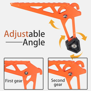 Universal Fit Car Door Step Foldable Roof Rack Door Step Up on Door Latch Both Feet Stand Pedal Ladder Easy Access to Rooftop for Most Car SUV Truck Max Load 400 lbs(Orange