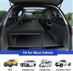 Folding Car Bed with Adjustable Height and Length Camping Bed 600D Oxford Fabric Mattress Carbon Steel Frame Sleeping Platform for Vehicle 39.5-71.5 x 33.5 x8.3-10.6 (Short-Legs)