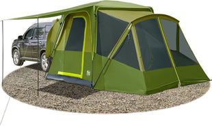 5-9 Person SUV Tent with Screen Porch and Awning for Family Camping Weather Resistant and Portable Van or Car Tent Includes Rainfly and Storage Bag 13 W X 10 L X 7.1 H Green