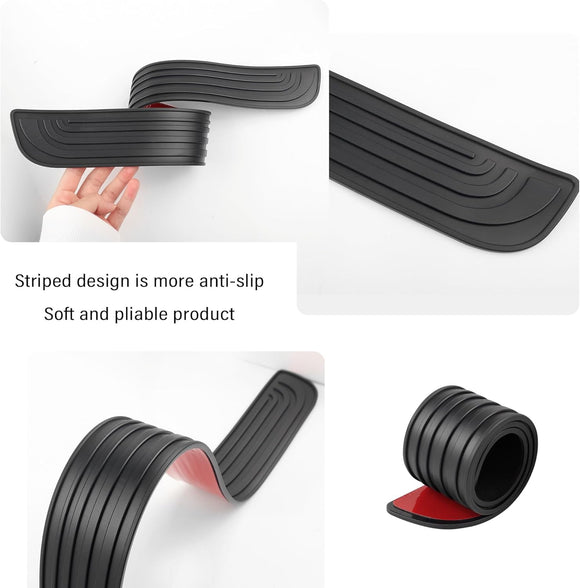 4PCS Car Door Sill Protector Anti-Scratch & Waterproof Car Door Sills Scratch Protection Universal Car Exterior Accessories Automotive Door Entry Guard for Car Truck SUV (Black Width 2.36)