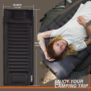 Inflatable Camping Sleeping Pad with Pillow Thick 6 Inch Ultralight Sleeping Pad with Built-in Pump Lightweight Sleeping Mat for Camping Backpacking Hiking Tent (Grey)-6