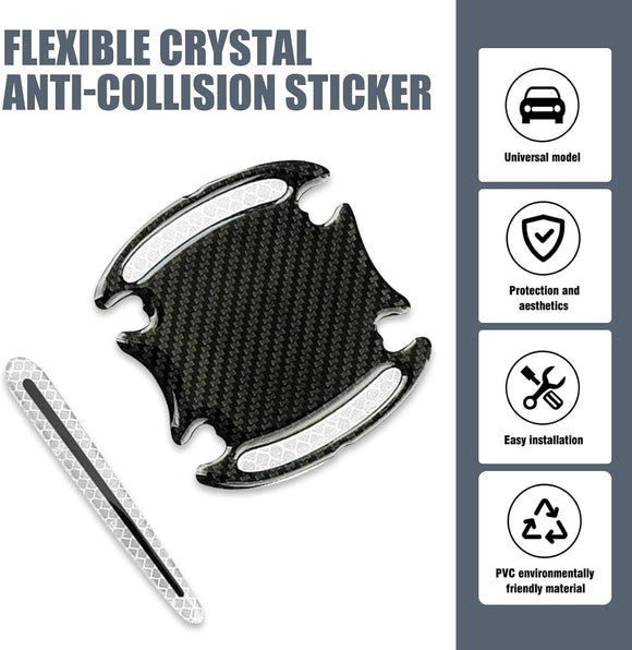 Car Door Handle Protector Car Handle Cover Car Handle Protectors for Vehicles Universal for Most Cars Trucks and Vans (White & Black #8PCS)