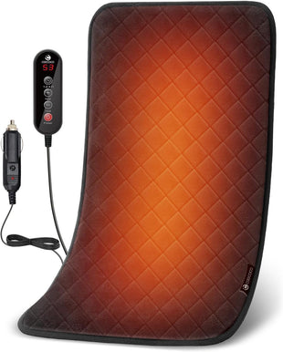 12V/24V Car Heated Blanket for Back Pain Relief 12 x 24 Car Electric Blanket with 5 Heat Setting Auto-Off FSA Eligible Heated Blanket for Travel Ideal Gifts for Women Men Mom Dad