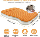 SUV Air Mattress with Built-in Pump & 2 Pillows Thickened Flocked PVC Quick 90-Seconds Inflation Air Bed Portable & Durable Car Air Bed for Camping Travel Truck-3