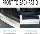 Carbon Car Door Sills Protector 4d Car Door Threshold Protection Automotive Door Entry Guard 4 Pcs Universal Rubber Scratch Resistant Exterior Accessories (Black)-5