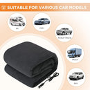 Heated Car Blanket 12-Volt Electric Blanket for Car Truck SUV RV Portable Heated Throw for Camping Charcoal 59 x 43-3