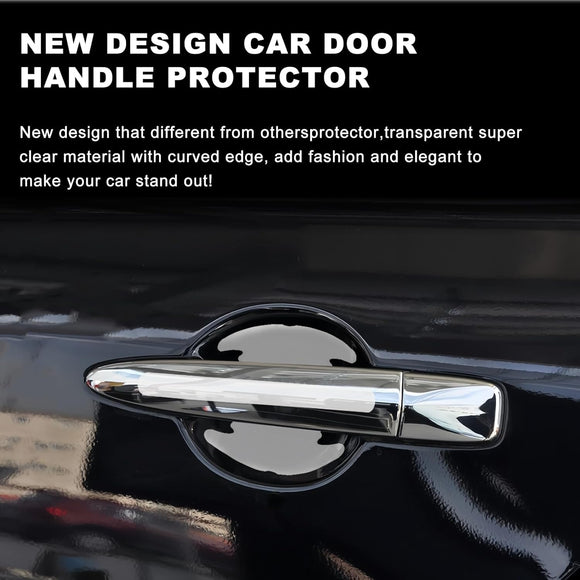 8Pcs Waterproof Car Door Handle and Rear View Mirror Scratch Protector Sticker Transparency Anti-Scratches Cup Protector