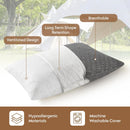 Camping Pillow Travel Pillow Small Shredded Memory Foam Pillow - Compressible Medium Firm Breathable Cover Ideal Backpacking Hiking Airplane and Car-4