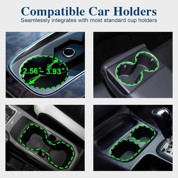 Car Cup Holder Expander Cup Holder Extender Adapter with Expandable Arm and Adjustable Base Compatible with Yeti Ramblers 14-64oz Hydro Flasks 18-64oz Most Coffee Mugs Bottles & Cups