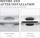 8PCS Car Door Handle Protector with Reflective Design Universal Fit Black Plastic Reflective Door Handle Scratch Protector-7