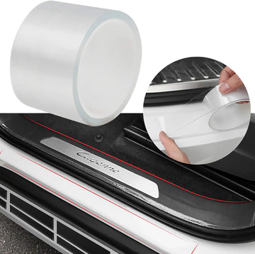 Universal Car Door Edge Guard 2.7In x 33Ft Door Sill Protector Automotive Anti-Collision Strip for Car Door Edge/Front and Rear Bumper/Door Sill Protector Fits for Most Car Transparent