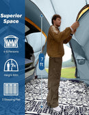 SUV Tent for Camping with Rainfly Double Door Design Car Tent with Aluminum Poles SUV Tailgate Tent with Waterproof PU2000mm Double Layer for 4-8 Person Orange-2