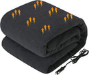 Heated Car Blanket 12-Volt Electric Blanket for Car Truck SUV RV Portable Heated Throw for Camping Charcoal 59 x 43-1