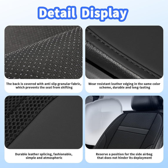 Cooling Car Seat Cushions 12V Automotive Summer Cooler Pad-Air Conditioned Air Circulation Ventilated Seat Cover for Car SUV Truck Universal Fit 1 Pack (Black Seat Cushion and Back Cushion)