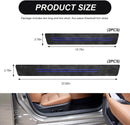 4 PCS Car Door Sill Protector Waterproof Carbon Fiber Style Car Door Entry Guard Sill Protector Anti-Scratch Door Threshold Strips Stickers for Most Vehicles Car Accessories (Blue-4pcs)-6