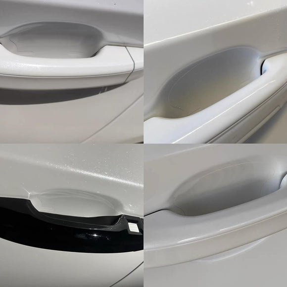 10pcs Clear Car Door Handle Scratch Potector TPU Car Door Sticker Universal Protective Films for Vehicles (Clear)