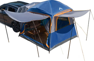 SUV Tent for Camping Waterproof PU2000mm Fits 5-8 People Spacious Double Layer Design Includes Rainfly & Storage Bag 8FT L x 8FT W x 7.2FT H Blue