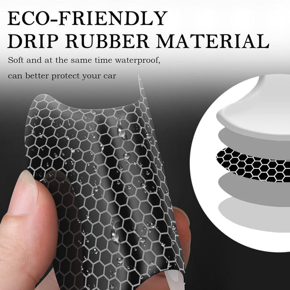 8PCS Car Door Handle Protector with Reflective Design Universal Fit Black Plastic Reflective Door Handle Scratch Protector