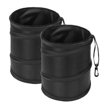 2Packs 2 Gallons New Leakproof Car Trash Can Compact Trash Can Pop-up Collapsible Hanging Car Trash Bin with Hook and Loop Waterproof PEVA Liner Open-Top Garbage Can for Cars Home Office