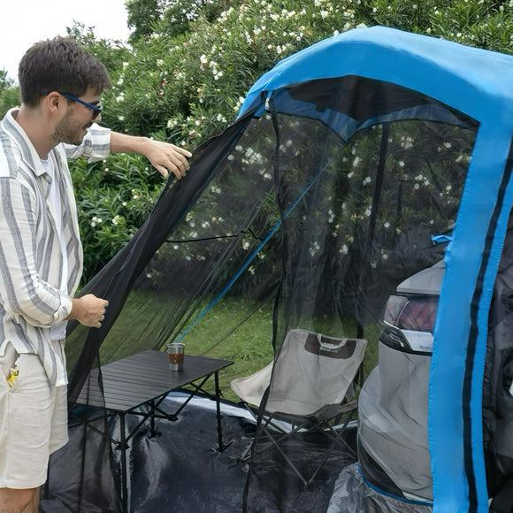 SUV Tent for Camping and Hiking Lightweight with Rainfly and Tent Stakes 6 x 6.5 Universal Tailgate Tent for Cars SUVs Trucks Hatchbacks