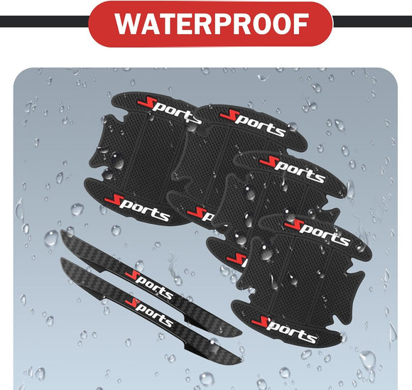 8PCS Car Door Protector Sports Car Door Handle Scratch Protector Door Handle Bowl Sticker Doors Handle Protection Accessories Universal for Most Car SUV Truck