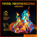 Fire Color Changing Packets - Fire Pit Campfires Outdoor Fireplaces Bonfire - Fire Color - Perfect Fire Camping Accessories for Kids & Adults (12 Pack)-5