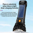 Solar/Rechargeable Multi Function 1000 Lumens LED Flashlight with Emergency Strobe Light and 1200 Mah Battery Emergency Power Supply and USB Charging Cable Fast Charging (1PC)-4