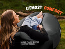 Inflatable Lounger Air Sofa Hammock-Portable Water Proof& Anti-Air Leaking Design-Ideal Couch for Backyard Lakeside Beach Traveling Camping Picnics & Music Festivals (Black)-3
