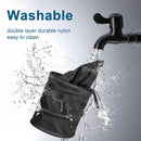 Car Trash Can 2 Packs Mini Collapsible Pop-up Car Garbage Can Waterproof Hanging Car Trash Bag with Velcro Car Trash Bin Black-3