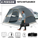 SUV Dome Tent for Camping Outdoor 6 Person Car Camping Tent Easy Set Up SUV Tailgate Tent with Rainfly 10 x 10 Vehicle Camping Tent-4