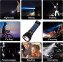 Solar/Rechargeable Multi Function 1000 Lumens LED Flashlight with Emergency Strobe Light and 1200 Mah Battery Emergency Power Supply and USB Charging Cable Fast Charging (1PC)-5