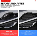4Pcs Car Door Handle Stickers 3D Carbon Fiber Texture Auto Door Cup Protective Film TPU Scratch Protector Cover Guard Pad Vehicle Door Bowl Paint Cover Universal for Most Models (3.743.93)-4
