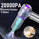 Car Vacuum Portable Cordless 20000PA High Power Mini Vacuum Cleaner 4-in-1 Compressed Air Duster & Air Blower & Pump Hand Held Vacuum with Brushless Motor for Car Home Office Camping-5