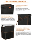 Car Trash Can with Lid Cute Leakproof Car Trash Garbage Bag Hanging Vehicle Trash Bin Small Portable Automotive Garbage Cans Organizer for Back/Front Seat/Console(Trapezoid Black)-4