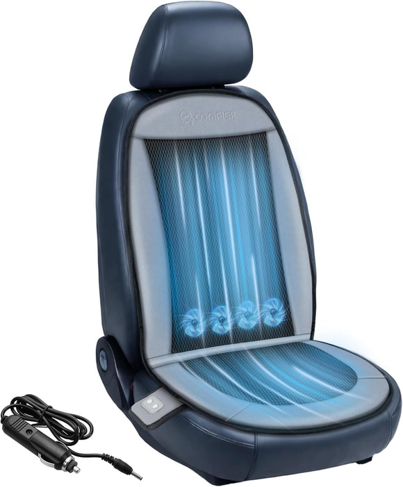 Cooling Car Seat Covers Front Seats Black 12V Cooling Car Seat Cushions Front Seat Covers for Cars SUV Universal