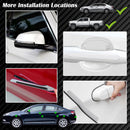 16PCS Car Door Handle Scratch Protector Set- 8PCS Clear Transparent & 8PCS Carbon Fiber Sticker Guard Cover Avoiding Scratches Auto Accessories for SUV Cars-5