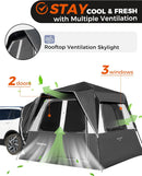 SUV Tent Instant 6-8 Person Waterproof & Windproof Tailgate Car Camping Tent with Movie Screen for Family Camping & Outdoor Adventures-6