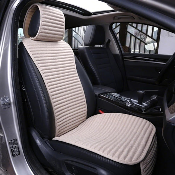 Car Seat Covers Universal Car Seat Covers Pads Mat Buckwheat Hull Bottom Seat Covers for Cars Cooling Seat Covers Breathable Comfortable Ventilated (Beige Front Seat)