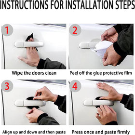 14 pcs car Door Wrist Scraper Door Bumper Strip Bumper Strip Anti-Friction Anti-Scratch Trim car Door Handle Anti-Scratcher - 0