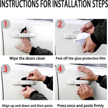 14 pcs car Door Wrist Scraper Door Bumper Strip Bumper Strip Anti-Friction Anti-Scratch Trim car Door Handle Anti-Scratcher - 0